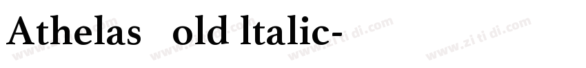 Athelas Bold ltalic字体转换